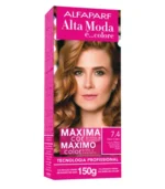 Coloração Alfaparf Alta Moda 7.4 Louro Médio Acobreado