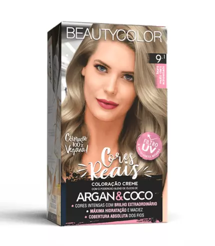 BeautyColor Kit Coloração 9.1 Louro Muito Claro Acinzentado