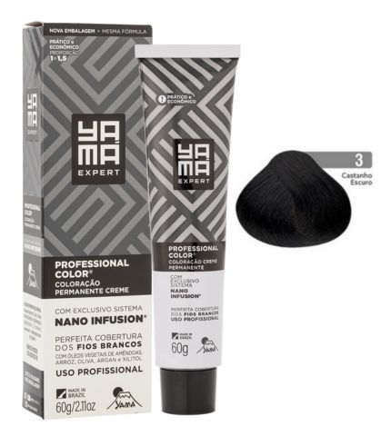 Caixa com bisnaga de Coloração Professional Color Nano Infusion 3.0 Castanho Escuro