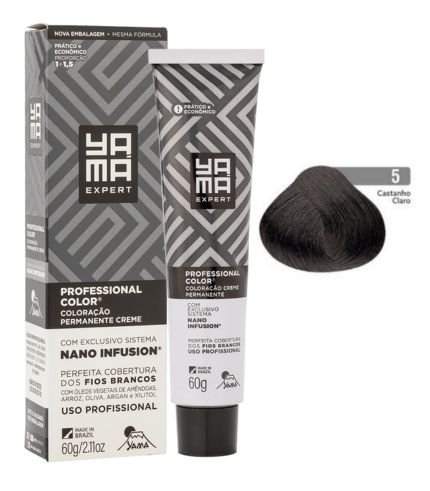 Caixa com bisnaga de Coloração Professional Color Nano Infusion 5.0 Castanho Claro