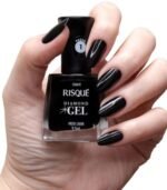 Esmalte Risqué Diamond Gel Preto Caviar