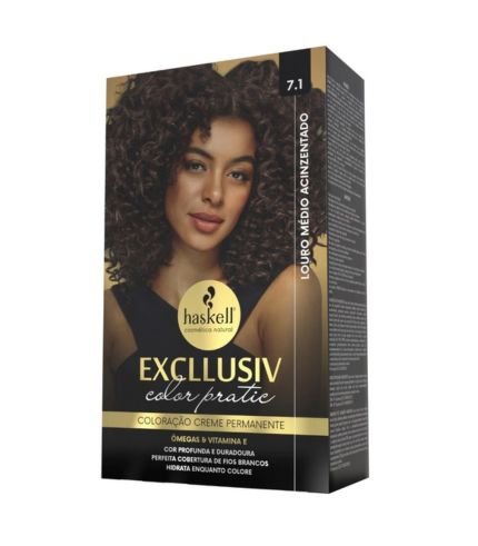 Kit Coloração 7.1 Louro Médio Acinzentado
