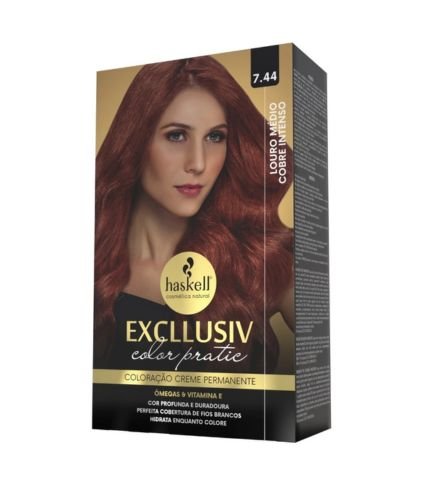 Kit Coloração 7.44 Louro Médio Cobre Intenso