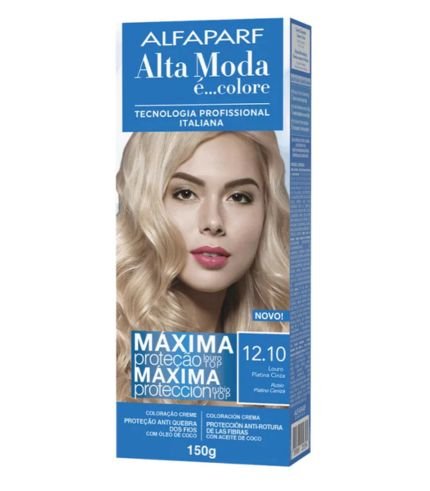 Coloração Alfaparf Alta Moda 12.10 Louro Platina Cinza