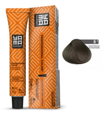 Yamá Expert Professional Color Sem Amônia 6.1 Louro Escura Acinzentado