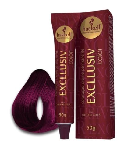 Coloração Excllusiv Color Haskell 6.26 Louro Escuro Violeta Avermelhado