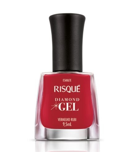 Esmalte Risqué Diamond Gel Vermelho Rubi 9,5ml