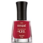 Esmalte Risqué Diamond Gel Vinho Bordô 9,5ml