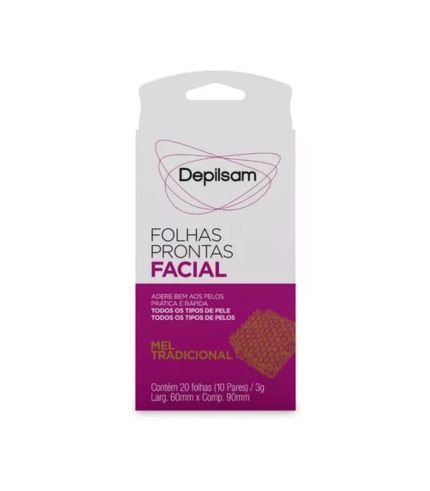 Folhas Prontas Facial Mel Depilsam