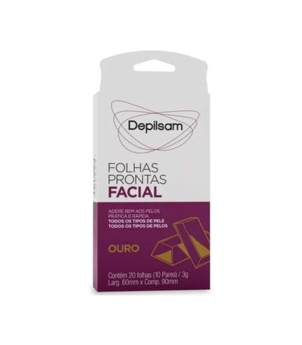 Folhas Prontas Facial Ouro Depilsam
