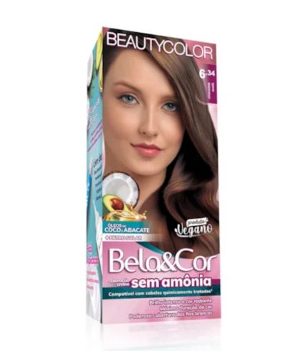 BeautyColor Coloração Sem Amônia 6.34 Chocolate Avelã
