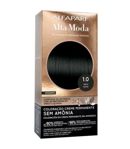 Coloração Alfaparf Alta Moda Sem Amônia 1.0 Preto