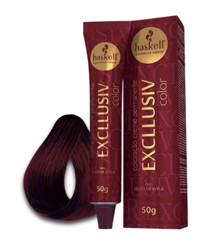 Coloração Excllusiv Color Haskell 55.62 Castanho Claro Vermelho Violeta Especial