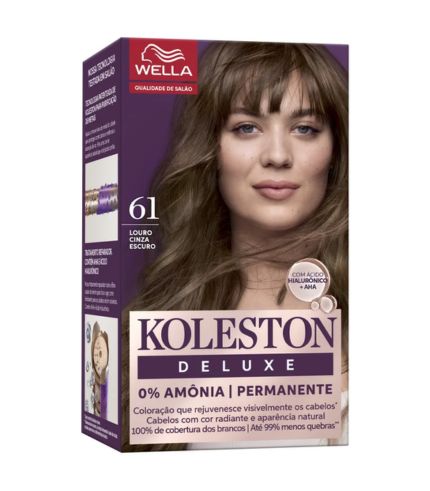 Koleston Deluxe 0% Amônia 61 Louro Cinza Escuro