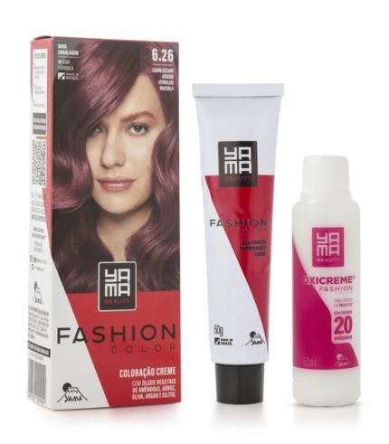 Yamá Fashion Color 6.26 LOURO ESCURO IRISADO VERMELHO